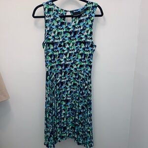 Cynthia Rowley High Low Dress - Blue and Green Floral